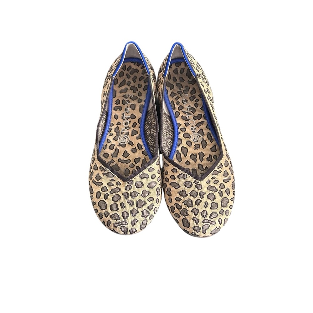 Rothy’s Leopard Print The Point Toe Flats Size 9 - Picture 3 of 12